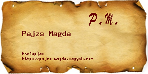 Pajzs Magda névjegykártya